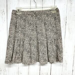 American Eagle Skirt Women XXS Cheetah Print Elastic Waist Pull On Ruffle Casual